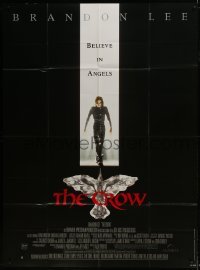 3p669 CROW French 1p 1994 Brandon Lee's final movie, believe in angels, cool image!