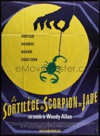 3p671 CURSE OF THE JADE SCORPION French 1p 2001 Woody Allen mystery, cool silhouette art!