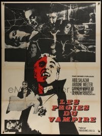 3p687 EL VAMPIRO French 1p R1970s cool different montage art of Mexican vampire by Savkoff!
