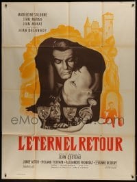 3p693 ETERNAL RETURN French 1p R1960s Jean Cocteau & Delannoy's L'eternel retour, Jean Marais