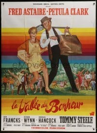 3p702 FINIAN'S RAINBOW French 1p 1968 different Mascii art of Fred Astaire & Petula Clark, Coppola!