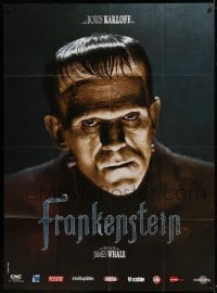 3p708 FRANKENSTEIN French 1p R2008 wonderful close up of Boris Karloff as the monster!