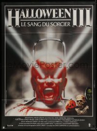3p728 HALLOWEEN III French 1p 1983 Season of the Witch, horror sequel, cool horror image by Landi!