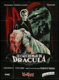 3p740 HORROR OF DRACULA French 1p R2006 best art of vampire Christopher Lee carrying woman!