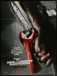 3p753 INGLOURIOUS BASTERDS teaser French 1p 2009 Tarantino, c/u of swastika armband on bloody knife!