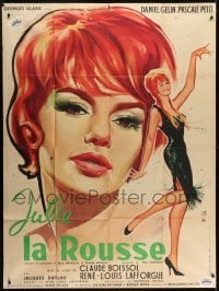 3p761 JULIE THE REDHEAD French 1p 1959 Julie La Rousse, best Thos art of sexy Pascale Petit!