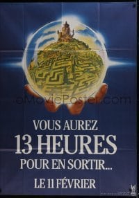 3p768 LABYRINTH teaser French 1p 1986 Jim Henson, cool fantasy art of maze in crystal ball!