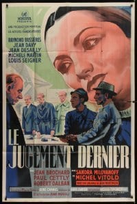 3p772 LAST JUDGMENT French 40x59 1945 Desme art, about European resistance to the Nazis in WWII!