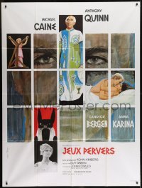 3p795 MAGUS French 1p 1969 Caine, Anthony Quinn, Candice Bergen, Karina, different Tealdi art!
