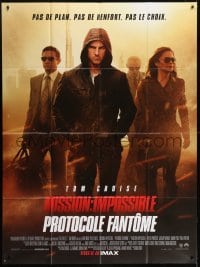3p803 MISSION: IMPOSSIBLE GHOST PROTOCOL IMAX French 1p 2011 great image of hooded spy Tom Cruise!