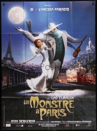 3p807 MONSTER IN PARIS French 1p 2011 country of origin animation, Eiffel tower in background!