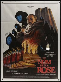 3p817 NAME OF THE ROSE French 1p 1986 Sean Connery, different art by Philippe Druillet & Gayout!