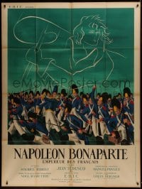 3p818 NAPOLEON BONAPARTE EMPEREUR DES FRANCAIS French 1p 1951 Ballif art of historic battle!