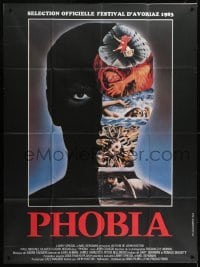 3p846 PHOBIA French 1p 1983 directed by John Huston, cool different art by Alex Ebel!