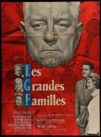 3p853 POSSESSORS style B French 1p 1958 Les Grandes Familles, art of Jean Gabin by Rene Ferracci!