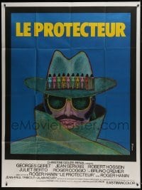 3p859 PROTECTOR French 1p 1974 Roger Hanin's Le Protecteur, great art by Rene Ferracci!