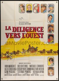 3p917 STAGECOACH French 1p 1966 Ann-Margret, Red Buttons, Bing Crosby, great cast portraits!