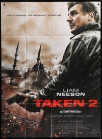 3p926 TAKEN 2 French 1p 2012 cool close up of Liam Neeson with gun, now they're coming for him!