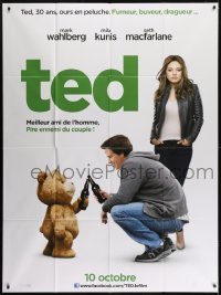 3p929 TED teaser French 1p 2012 Seth MacFarlane, Mark Wahlberg, sexy Mila Kunis & teddy bear!