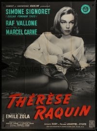 3p934 THERESE RAQUIN French 1p R1960s Marcel Carne, great full-length image of sexy Simone Signoret!