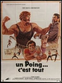 3p935 THIS TIME I'LL MAKE YOU RICH French 1p 1975 Tony Sabato, Robin McDavid, art of huge muscleman!