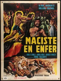 3p983 WITCH'S CURSE French 1p 1963 Kirk Morris as Maciste walked with 100 years of terror & death!