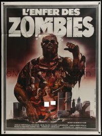 3p998 ZOMBIE French 1p 1980 Zombi 2, Lucio Fulci classic, gross c/u of undead, we are going to eat you!