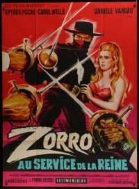 3p999 ZORRO IN THE COURT OF ENGLAND French 1p 1969 Belinsky art of the masked hero protecting girl!