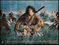 3p525 LAST OF THE MOHICANS French 8p 1992 Michael Mann, Daniel Day Lewis, Native Americans!