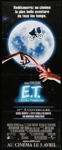 3p548 E.T. THE EXTRA TERRESTRIAL French door panel R2002 Steven Spielberg, bike over moon image!