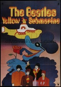 3p537 YELLOW SUBMARINE French 32x45 R2000s psychedelic art of Beatles John, Paul, Ringo & George!