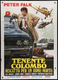 3p276 COLUMBO RANSOM FOR A DEAD MAN Italian 1p 1978 cool artwork of detective Peter Falk!