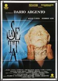 3p290 DEVIL'S DAUGHTER Italian 1p 1991 Dario Argento's La Setta, wild image of suffocating man!