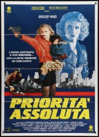 3p299 EVE OF DESTRUCTION Italian 1p 1992 Gregory Hines, Renee Soutendijk with gun protecting child!