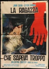 3p300 EVIL EYE Italian 1p 1964 Mario Bava, cool horror art of Leticia Roman by Sandro Symeoni!