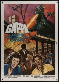 3p310 GAPPA, THE TRIPHIBIAN MONSTER Italian 1p R1970s Daikyoju Gappa, different rubbery monster art!