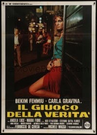 3p320 IL GIUOCO DELLA VERITA Italian 1p 1974 great close up of sexy prostitute Carla Gravina!