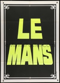 3p330 LE MANS teaser Italian 1p 1971 only the title in dayglo yellow over black background, rare!