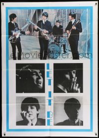 3p334 LET IT BE Italian 1p R1981 different montage image of The Beatles close up & performing!