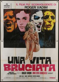 3p429 CHARLOTTE Italian 2p 1975 Roger Vadim's La Jeune fille Assassinee, bizarre sexy artwork!