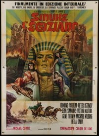 3p442 EGYPTIAN Italian 2p R1969 artwork of Jean Simmons, Victor Mature & Gene Tierney by Piovano!