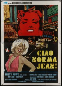 3p454 GOODBYE NORMA JEAN Italian 2p 1976 great Avelli art of sexy Misty Rowe as Marilyn Monroe!
