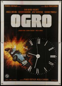 3p481 OGRO Italian 2p 1979 Gillo Pontecorvo's Ogre, Crovato art of exploding car by clock!