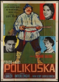 3p487 POLIKUSCHKA Italian 2p 1959 Carmine Gallone remake of a silent Russian movie, Leo Tolstoy!