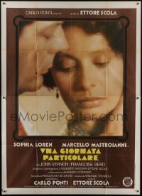 3p504 SPECIAL DAY Italian 2p 1977 best super close up of Sophia Loren & Marcello Mastroianni!