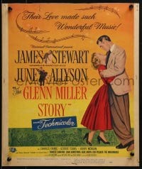 3p079 GLENN MILLER STORY WC 1954 James Stewart in the title role, June Allyson, Louis Armstrong!