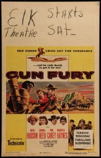 3p086 GUN FURY 3D WC 1953 Phil Carey steals Donna Reed & leaves Rock Hudson to die!
