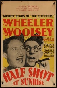 3p088 HALF SHOT AT SUNRISE WC 1930 Wheeler & Woolsey in radio's all-star comedy sensation, rare!