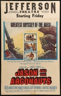 3p111 JASON & THE ARGONAUTS WC 1963 great special fx by Ray Harryhausen, Terpning art of colossus!