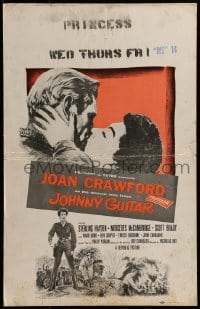 3p113 JOHNNY GUITAR WC 1954 Joan Crawford kissing Sterling Hayden, directed by Nicholas Ray!